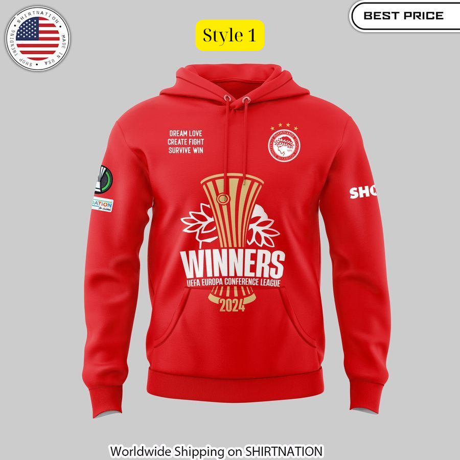 Olympiakos Winner 2024 UEFA Europa Conference League Hoodie (7)