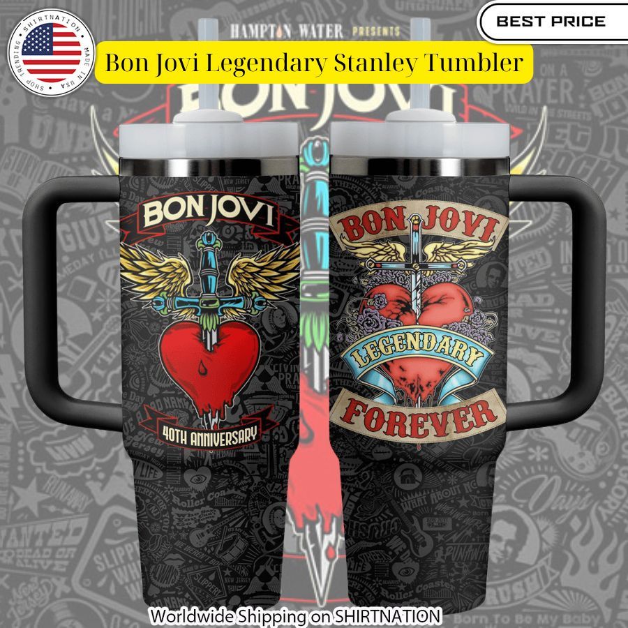 Bon Jovi Legendary Stanley Tumbler Trending picture dear