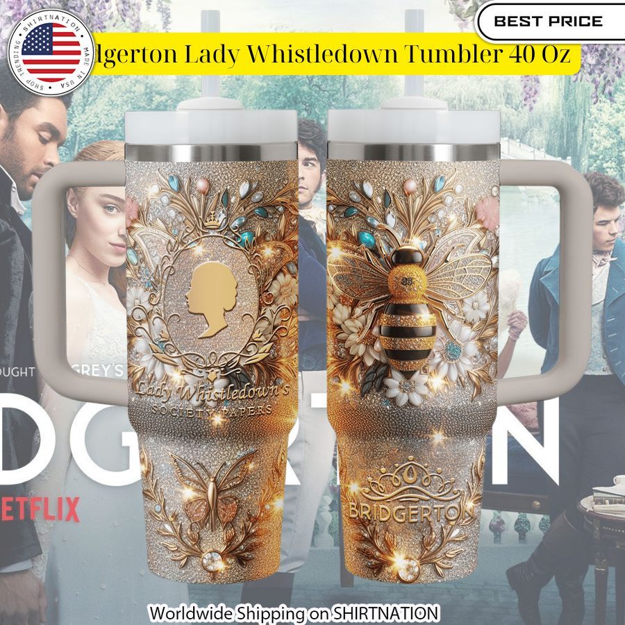 bridgerton lady whistledown tumbler 40 oz 1