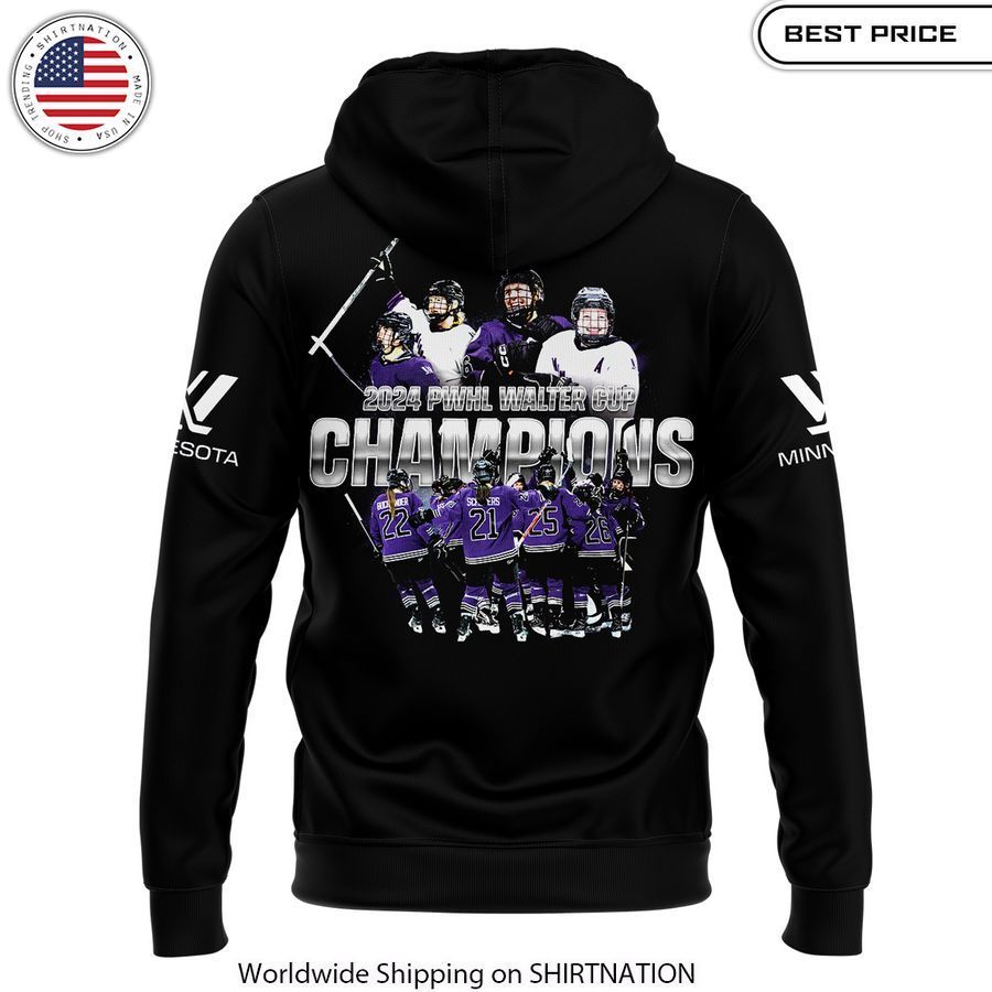 minnesota pwhl champions walter cup 2024 hoodie 6