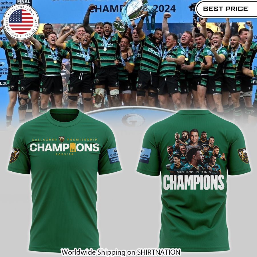 northampton saints gallagher premiership champions shirt 4