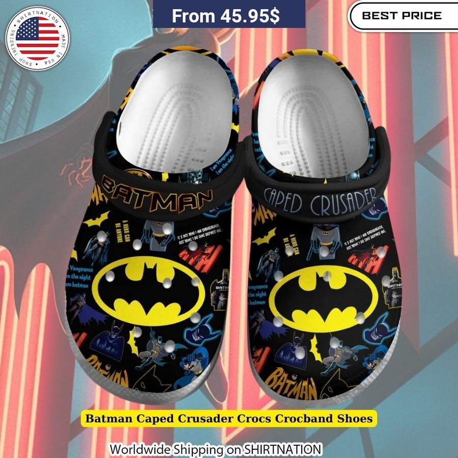 Batman Caped Crusader Crocs Crocband Shoes Casual footwear