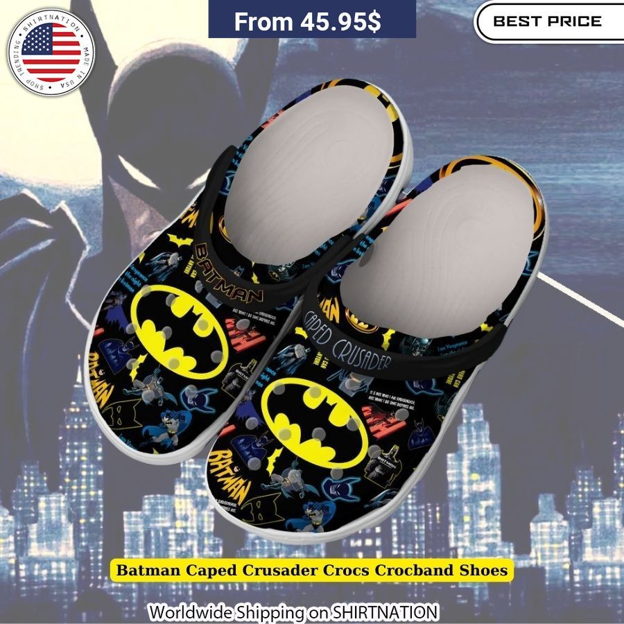 Batman Caped Crusader Crocs Crocband Shoes Batman-themed footwear