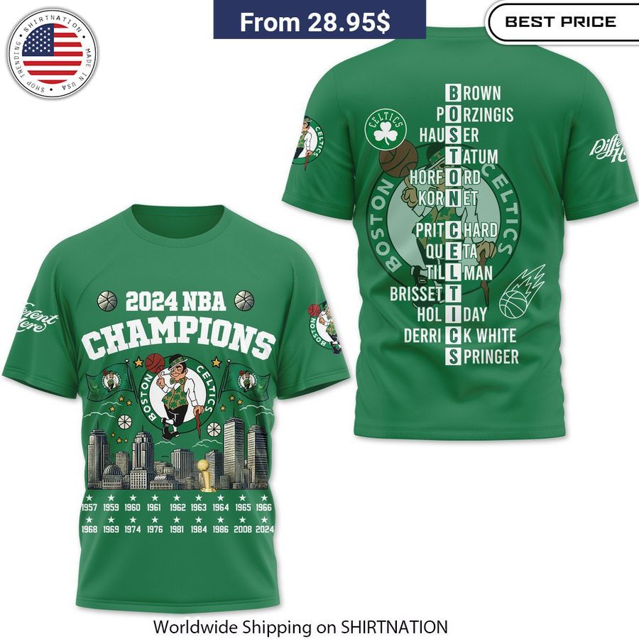 Boston Celtics 2024 NBA Champions Shirt, Hoodie You look fresh in nature