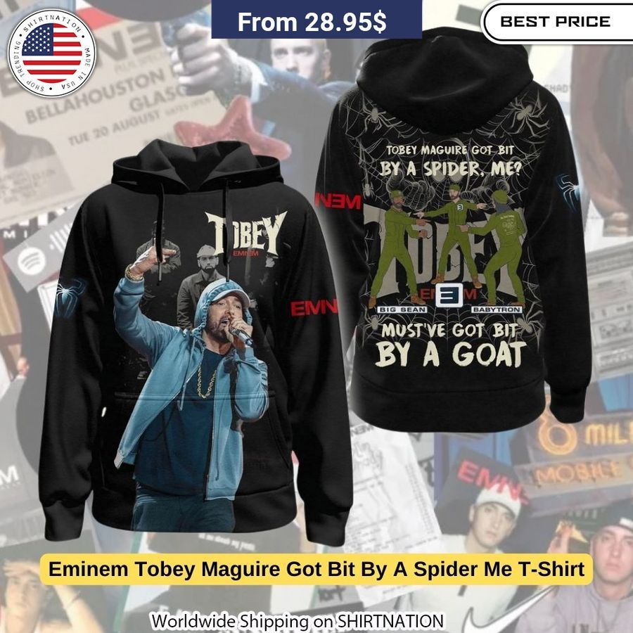 Express your love for Eminem and Spider-Man with this unique, conversation-starting graphic Hoodie