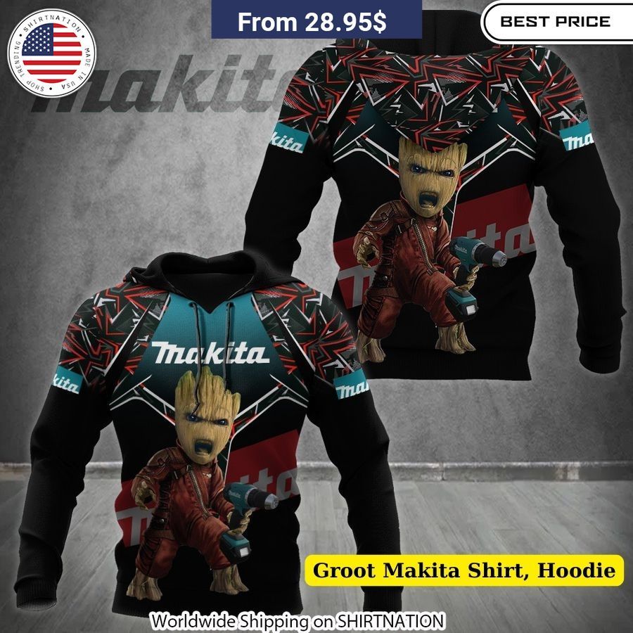 Groot Makita Shirt, Hoodie Premium Quality Groot Makita Graphic Tees