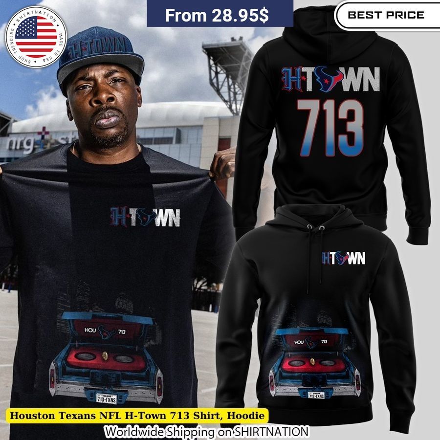 Houston Texans NFL H-Town 713 shirts and hoodies Iconic Texans Logo and Colors