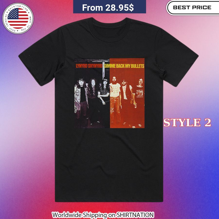 Lynyrd Skynyrd Gimme Back My Bullets Album Cover Shirt Album Cover Graphic Tee