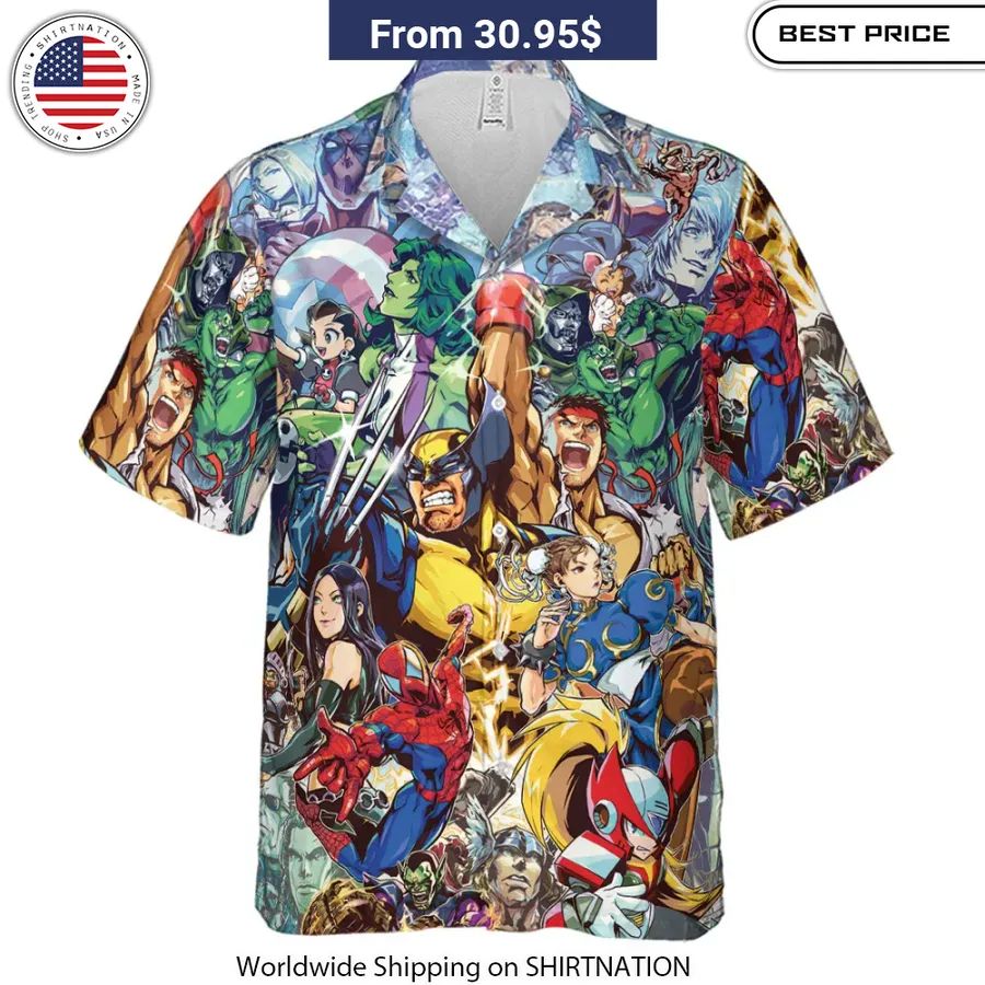 Marvel vs Capcom Games Hawaiian Shirt Collectible merchandiseothers rocking together