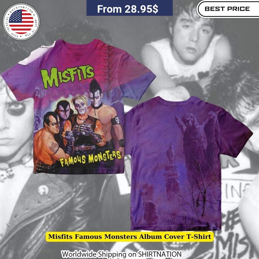 Misfits Famous Monsters Album Cover T-Shirt artwork design