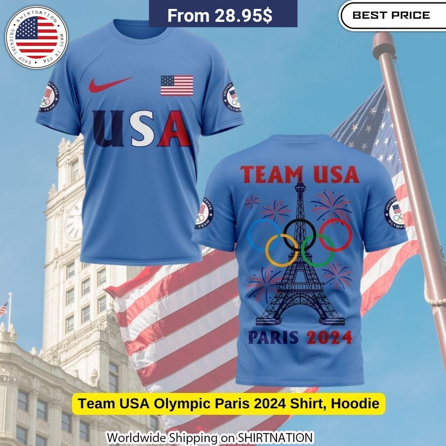 American Flag-Inspired Sportswear Team USA Olympic Paris 2024 Shirt, Hoodie