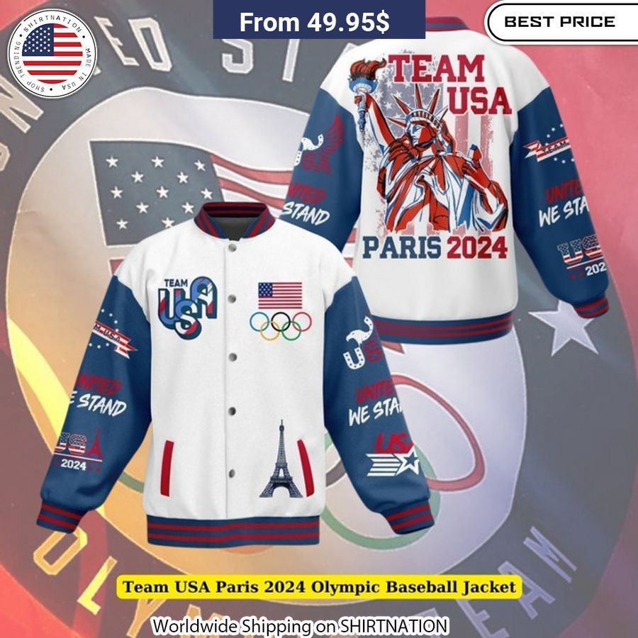 Team USA Paris 2024 Olympic Baseball Jacket Paris 2024 Team USA merchandise