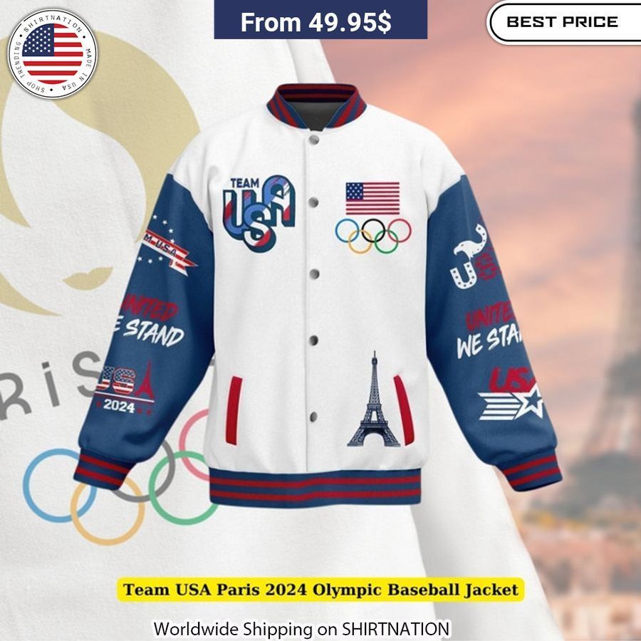 Team USA Paris 2024 Olympic Baseball Jacket USA Olympic team supporter gear