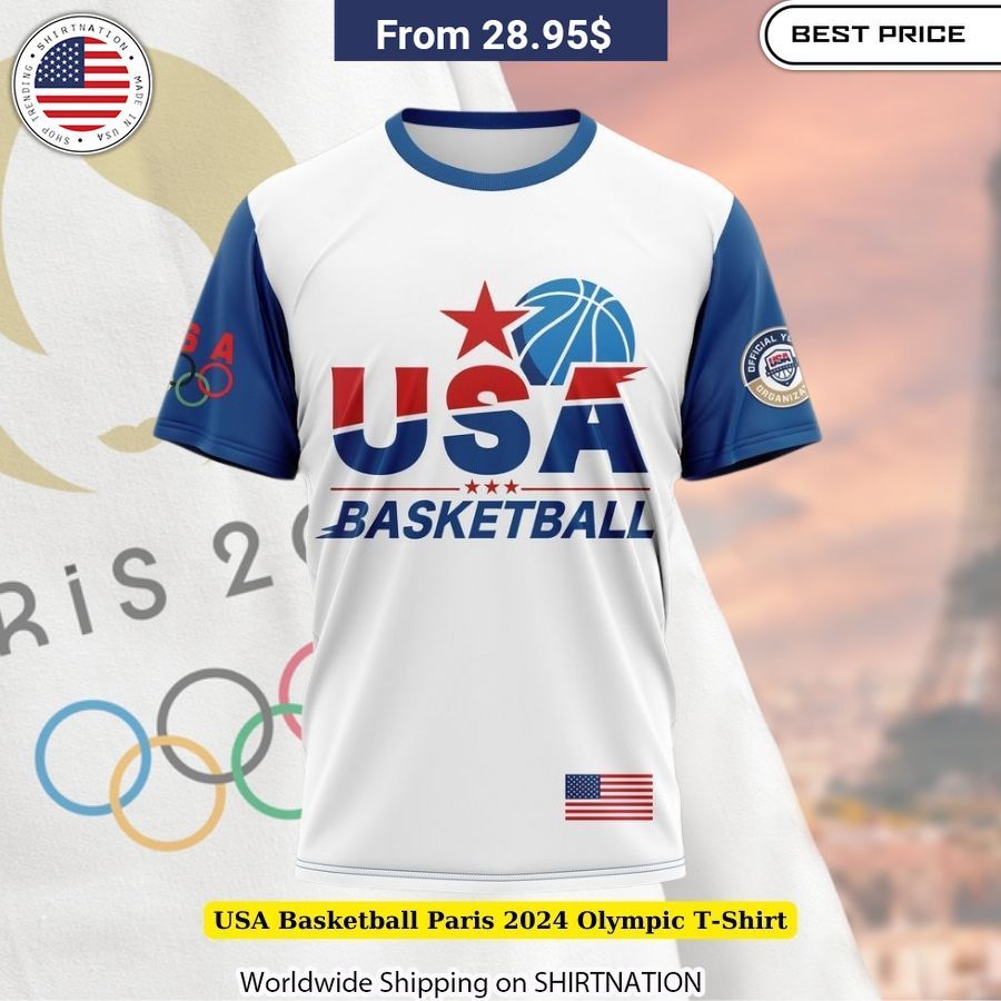 USA Basketball Paris 2024 Olympic T-Shirt Paris Olympics merchandise