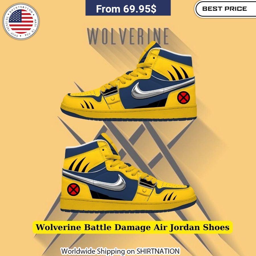 Wolverine Battle Damage Air Jordan Shoes Marvel footwear