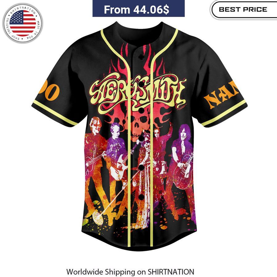 Aerosmith End Of The Road CUSTOM Baseball Jersey breathable fabric