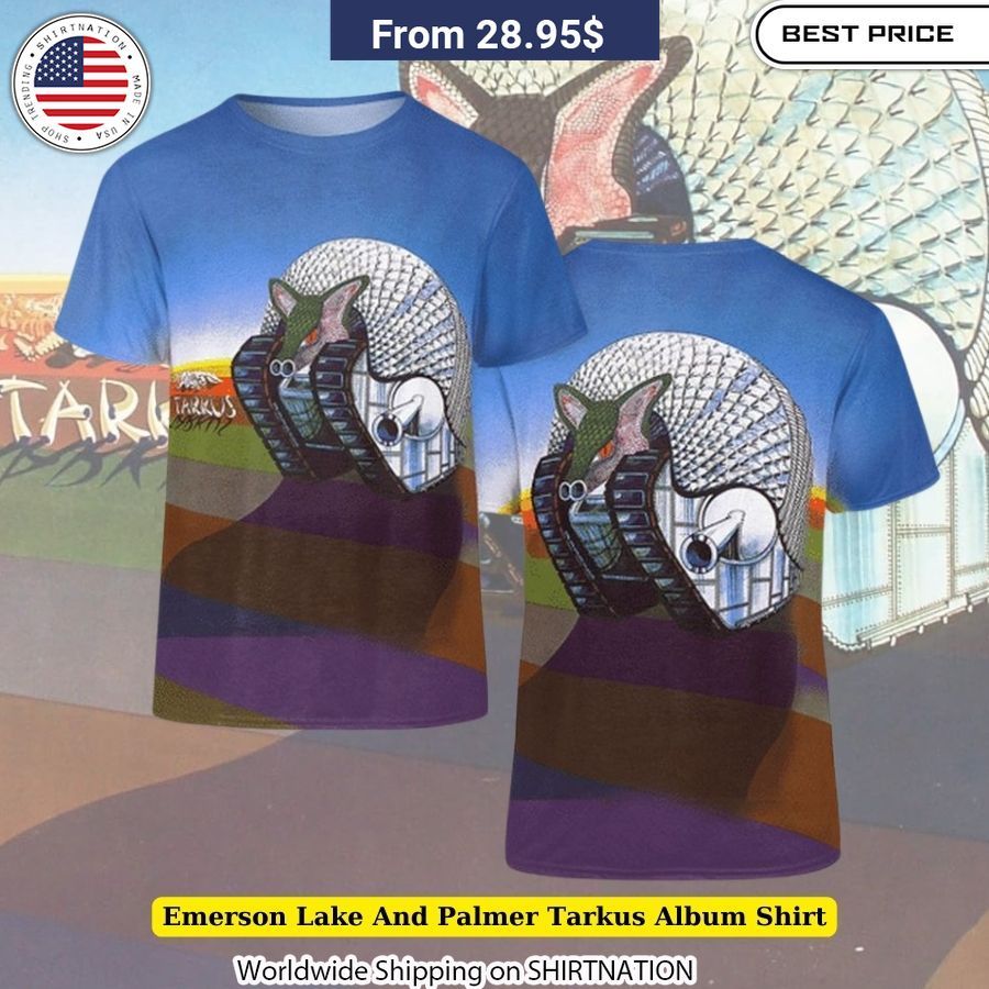 Emerson Lake And Palmer Tarkus Album Shirt Retro music apparel