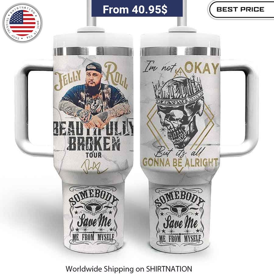 Jelly Roll Beautifully Broken Tour Stanley Tumbler limited-edition