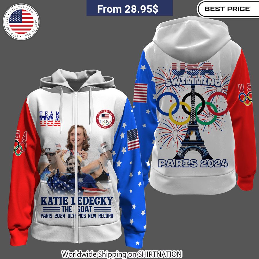 Katie Ledecky The GOAT USA Swimming Olympic 2024 Shirt, Hoodie Olympic champion