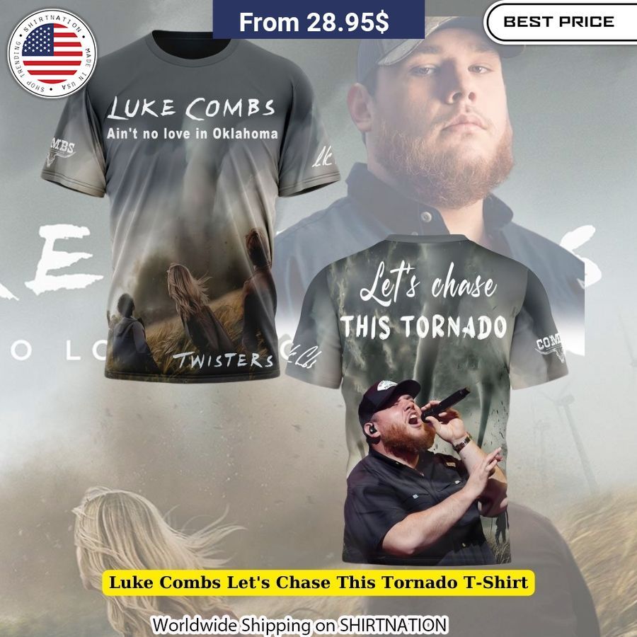 Luke Combs Let's Chase This Tornado T-Shirt Collectible country music item