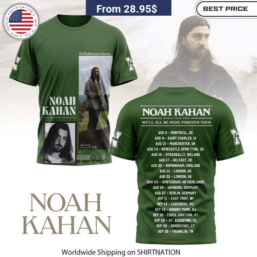 Noah Kahan World Tour 2024 T-Shirt limited edition