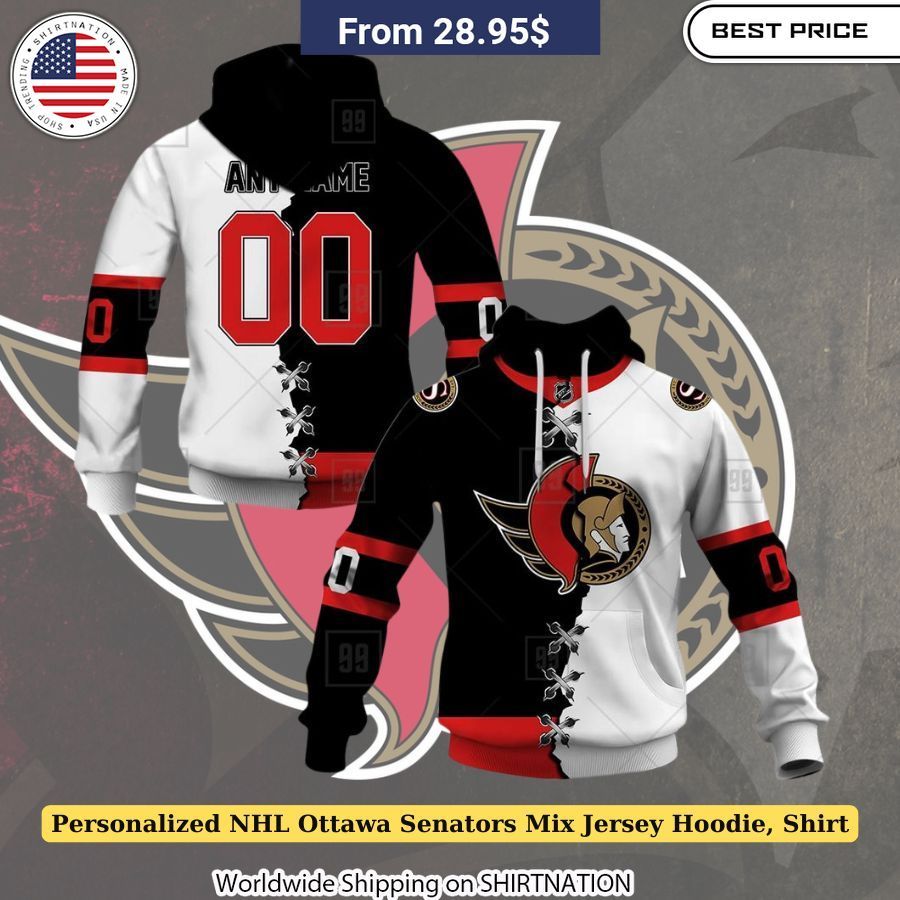 Personalized NHL Ottawa Senators Mix Jersey Hoodie, Shirt Senators gift ideas