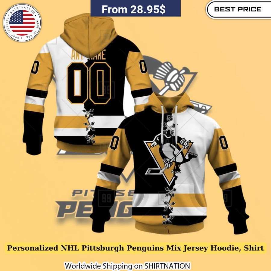 Personalized NHL Pittsburgh Penguins Mix Jersey Hoodie, Shirt Stylish