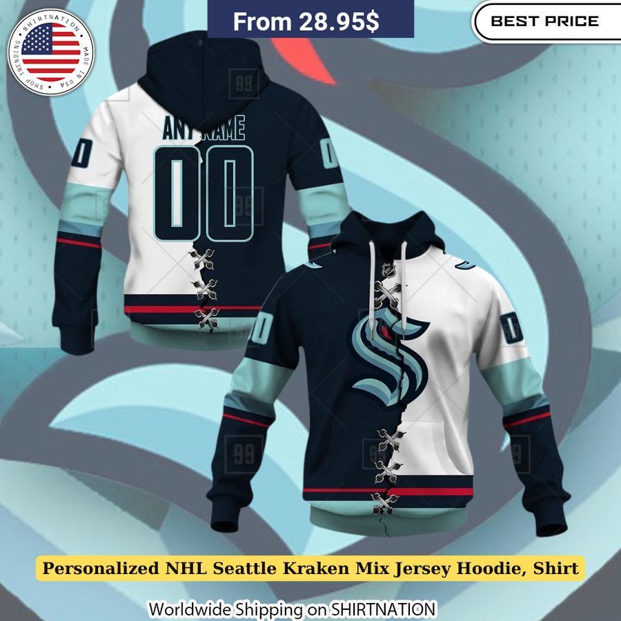 Personalized NHL Seattle Kraken Mix Jersey Hoodie, Shirt Seattle sports