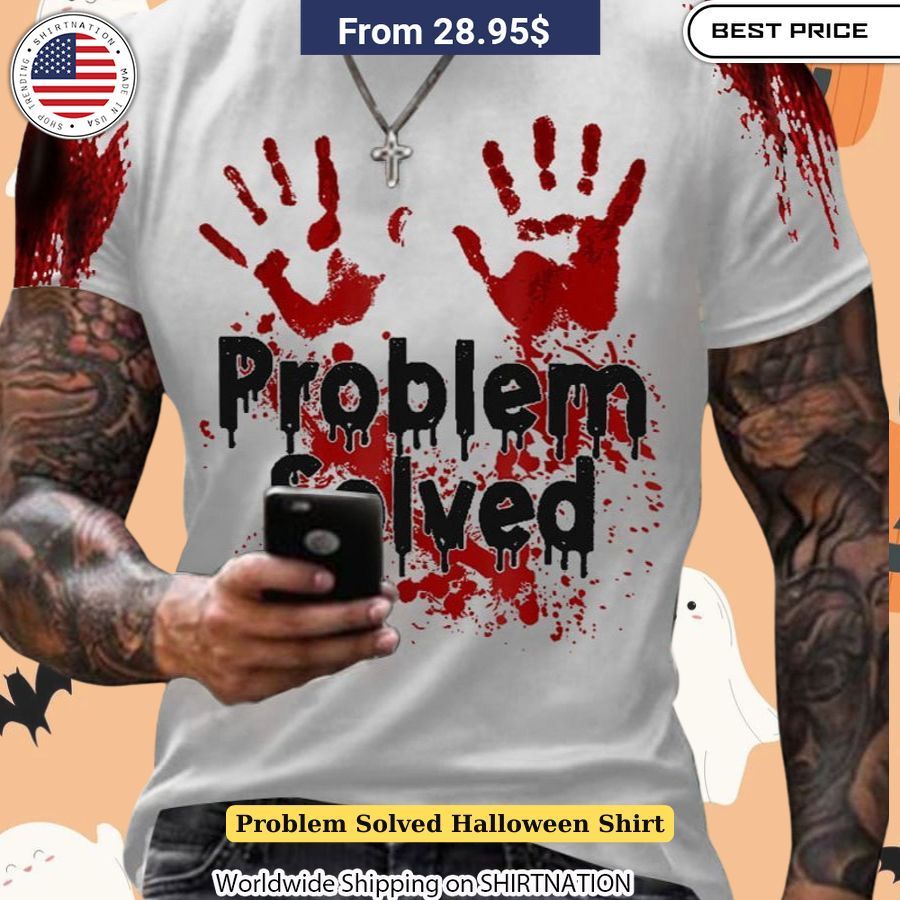 Problem Solved Halloween Shirt Unique outfit for horror lovers