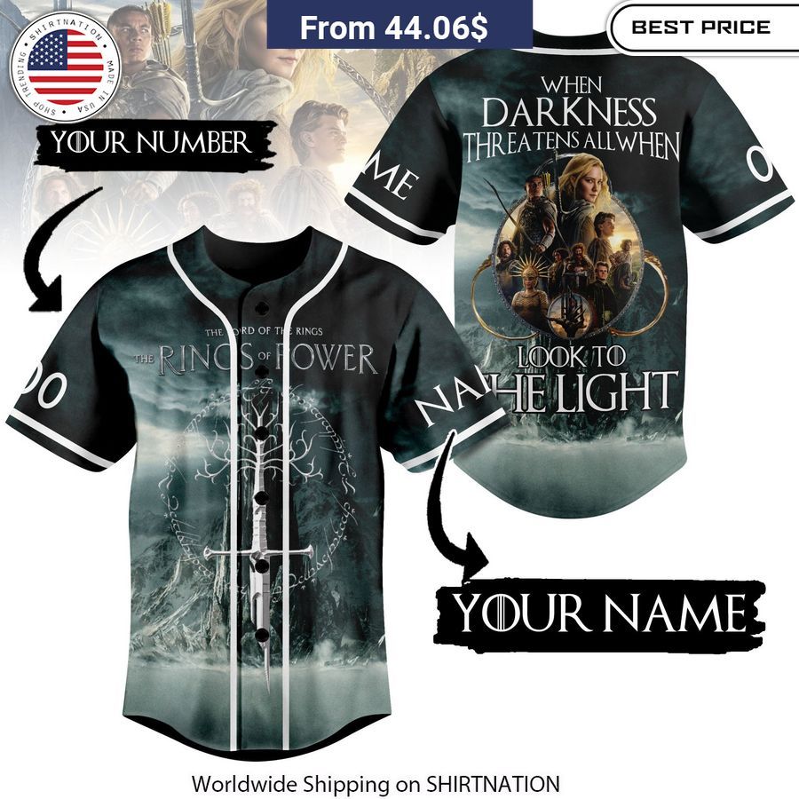 The Lord Of The Rings The Rings of Power CUSTOM Baseball Jersey iconic series