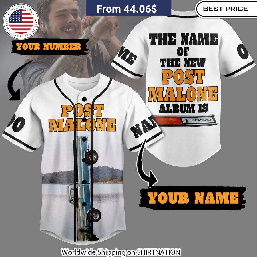 Post Malone Album CUSTOM Baseball Jersey concert gear