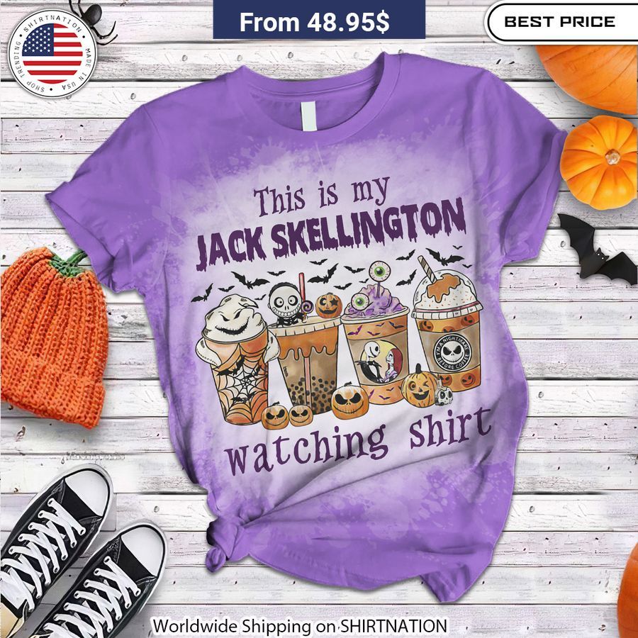 This Is My Jack Skellington Watching Shirt Halloween Pajamas Set Comfortable Halloween Town pajama set