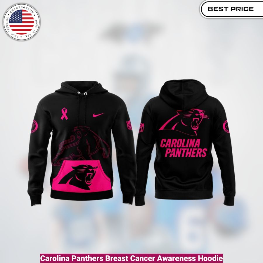 Carolina Panthers Breast Cancer Awareness Hoodie, comfortable, warm, iconic