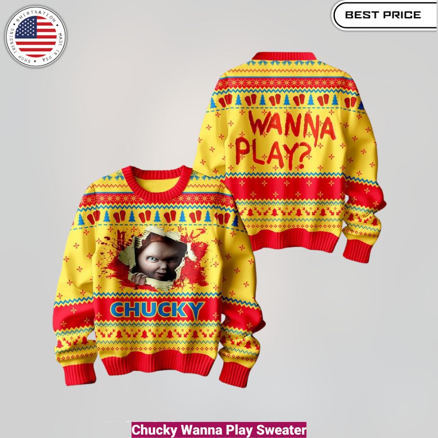 Chucky Wanna Play Sweater- cozy, fashionable, versatile