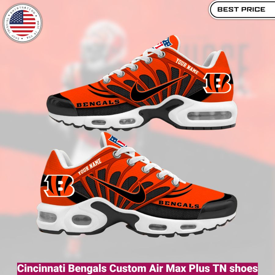 Cincinnati Bengals Custom Air Max Plus TN shoes, fashionable, iconic