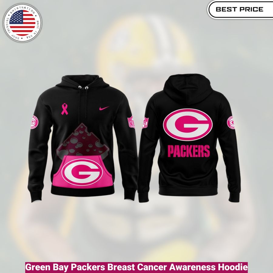 Green Bay Packers Breast Cancer Awareness Hoodie , comfortable, warm, iconic