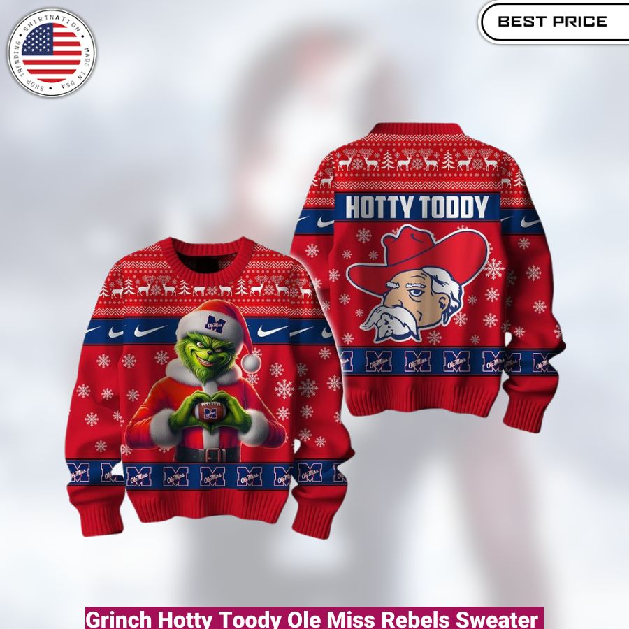 Grinch Hotty Toody Ole Miss Rebels Sweater- cozy, fashionable, versatile