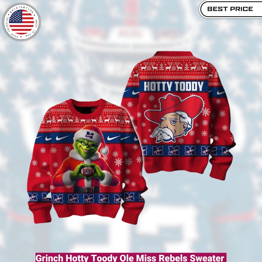 Grinch Hotty Toody Ole Miss Rebels Sweater- cozy, fashionable, versatile