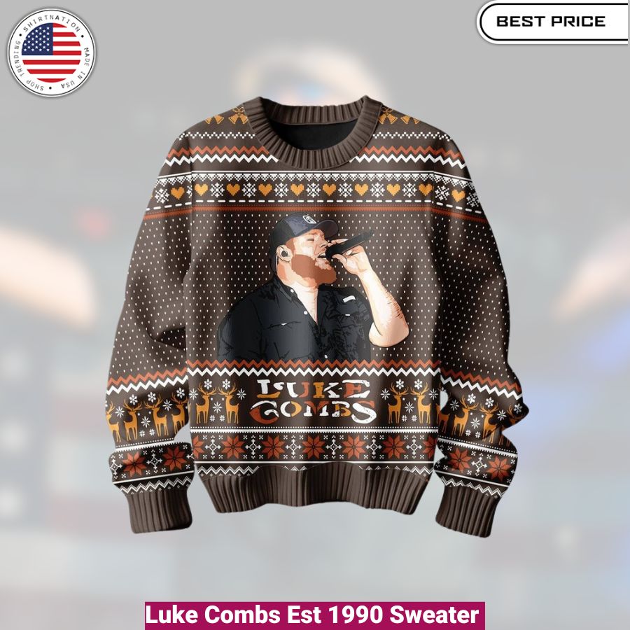 Luke Combs Est 1990 Sweater- cozy, fashionable, versatile