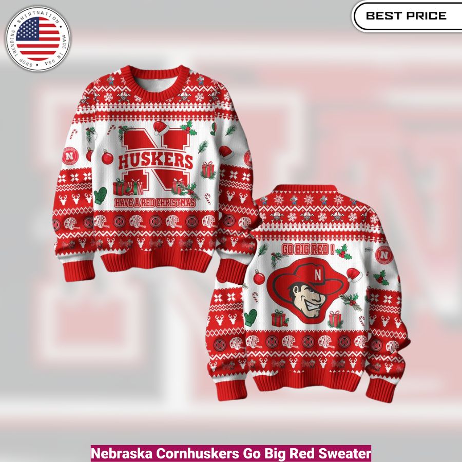 Nebraska Cornhuskers Go Big Red Sweater - cozy, fashionable, versatile