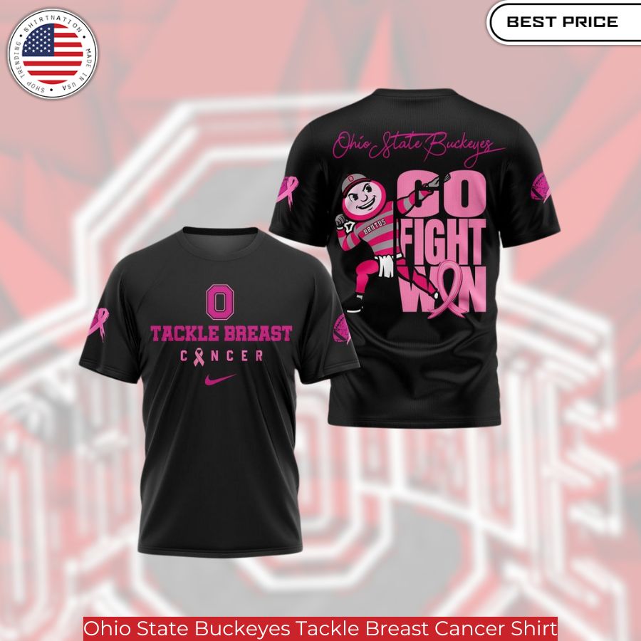 Ohio State Buckeyes Tackle Breast Cancer Shirt,Ohio State athletics breast cancer fundraiser apparel