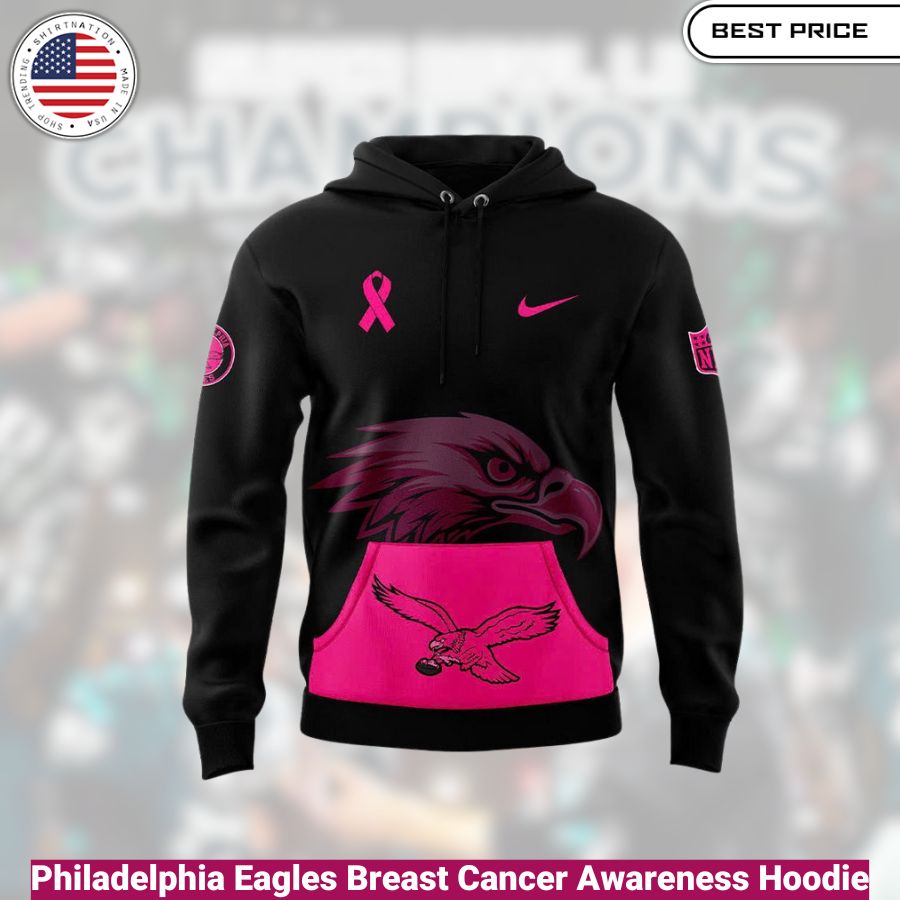 Philadelphia Eagles Breast Cancer Awareness Hoodie , comfortable, warm, iconic