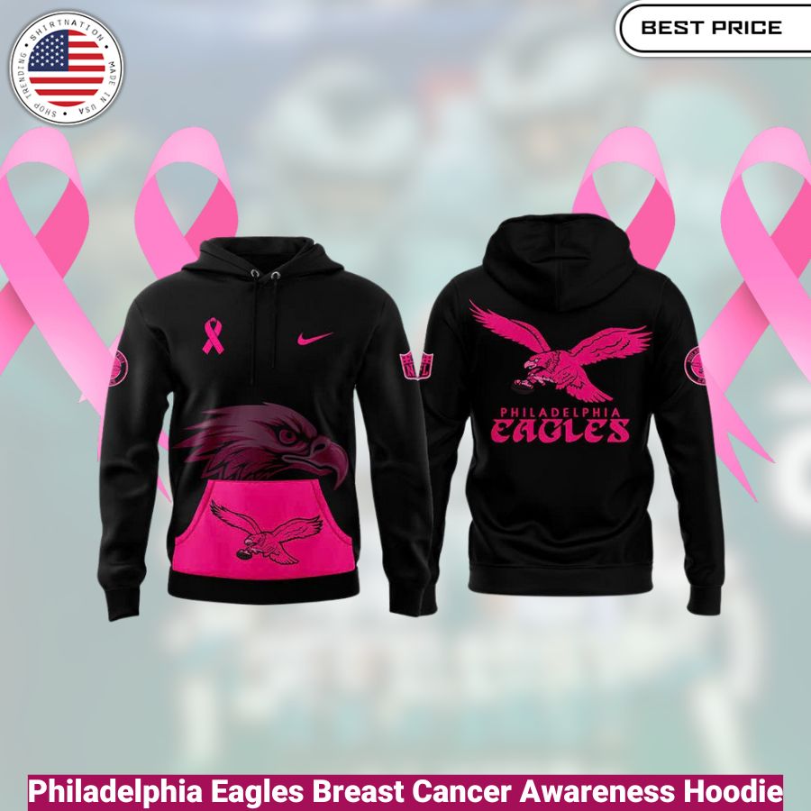 Philadelphia Eagles Breast Cancer Awareness Hoodie , comfortable, warm, iconic