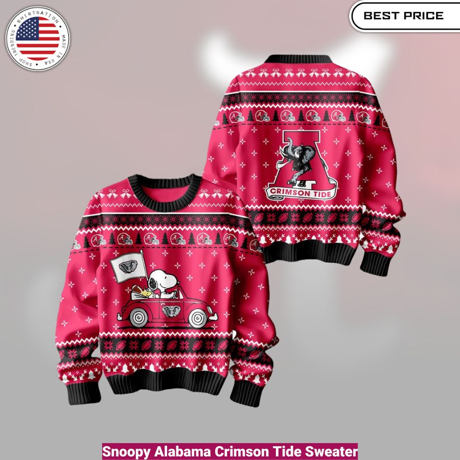 Snoopy Alabama Crimson Tide Sweater - cozy, fashionable, versatile