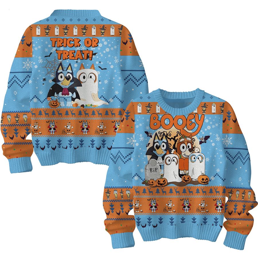 Booey Trick Or Treat Sweater , The sweater is cozy and perfect for Halloween night