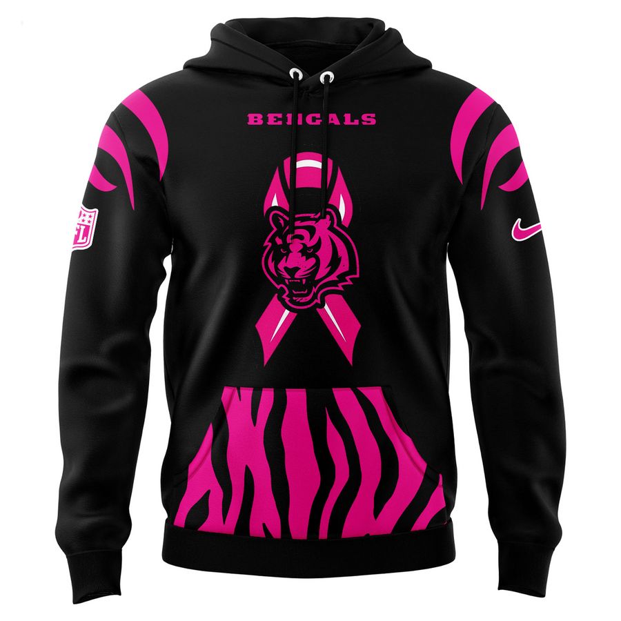 Cincinnati Bengals Breast Cancer Hoodie cozy hoodie