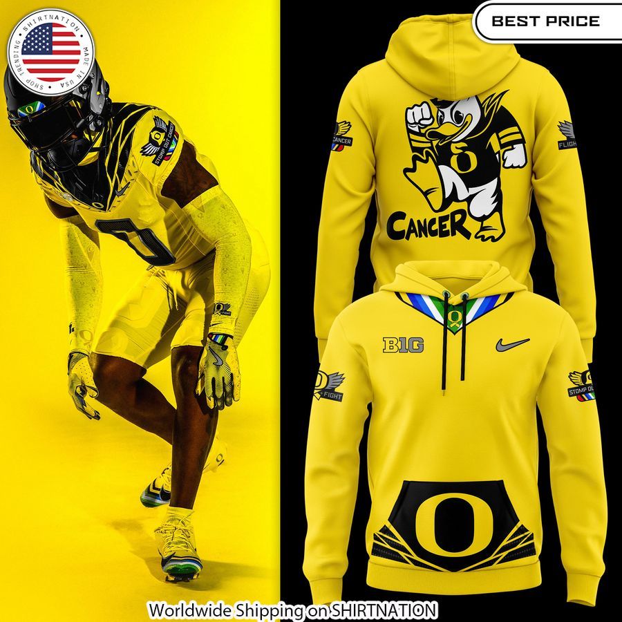 Oregon Ducks Stomp Out Cancer Heroes Hoodie Best click of yours